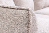 Ecksofa HEAVEN 255cm abnehmbarer Bezug Bouclé Champagnerbeige