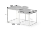 Side table ELEMENTS set of 2 with removable trays black
