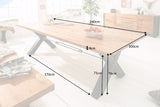Dining table THOR 240cm X-legs wild oak industrial