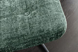 Hocker SCANDINAVIA mit schwarzen Metallbeinen Chenille-Stoff grün