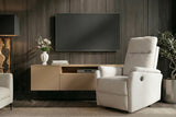 Cinema armchair HOLLYWOOD electrically adjustable textured fabric beige