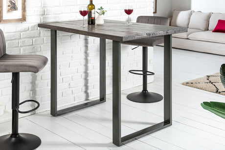 Bar table IRON CRAFT 120cm mango grey industrial style