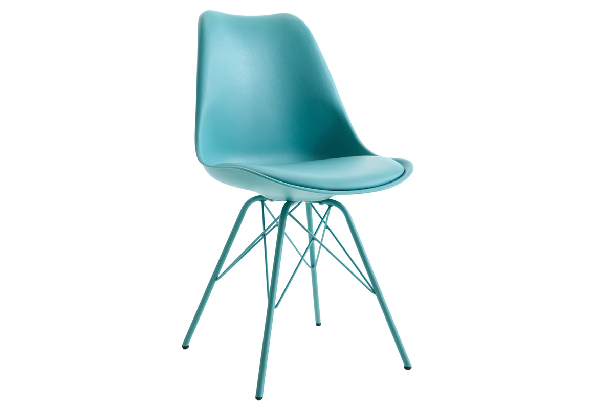 Židle SCANDINAVIA MASTERPIECE artificial leather turquoise
