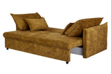 Schlafsofa APARTMENT 215cm 3-Sitzer Samt senfgelb