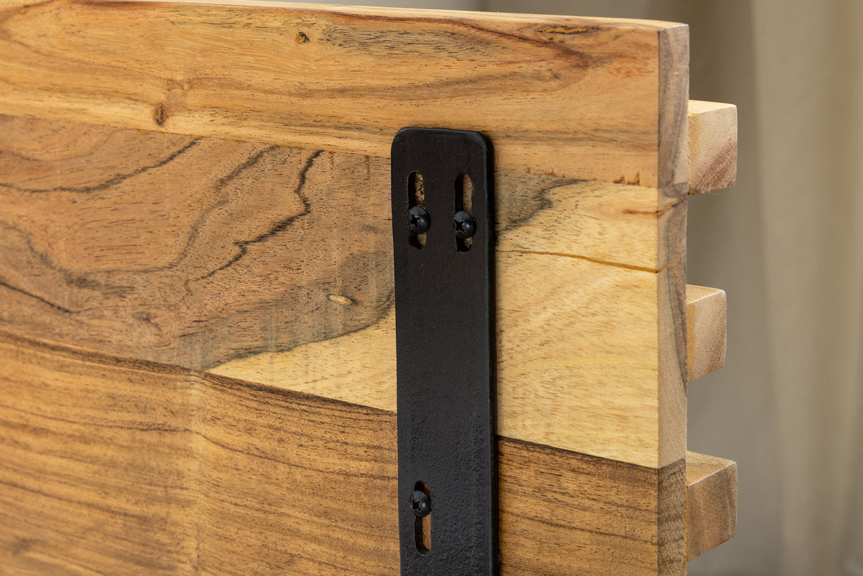 TV lowboard RELIEF 200cm hanging acacia wood natural