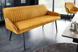 Bench TURIN 160cm velvet mustard yellow
