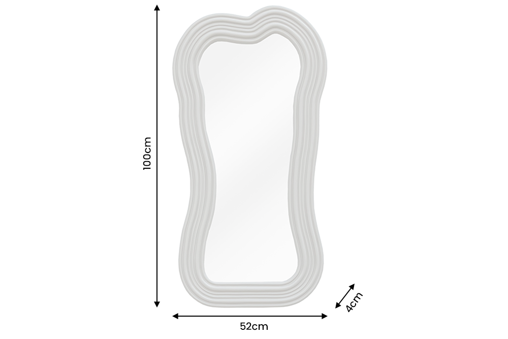 Wall mirror ALICE II 100cm greige