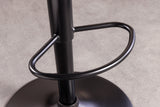 Bar stool MANHATTAN 64-85cm rotatable artificial leather and walnut wood