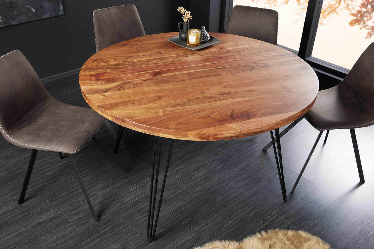 Dining table SCORPION 120cm round acacia natural