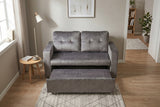 Schlafsofa SMART 140cm 2-Sitzer Samt grau