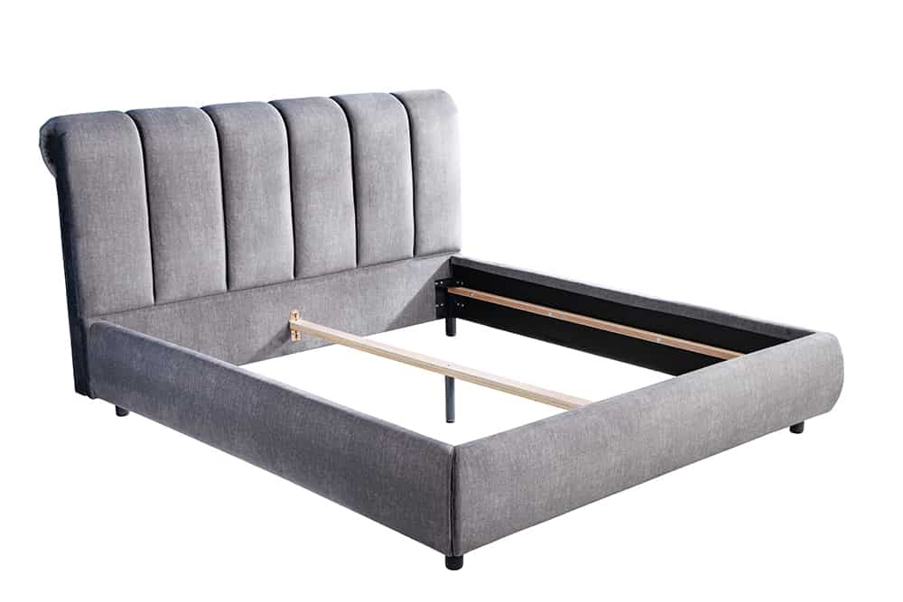 Bed MILANO 180x200cm vogue velour velvet grey