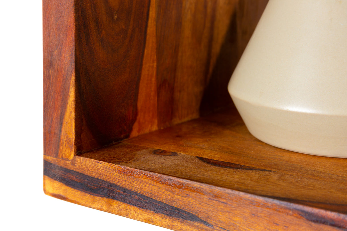 Wandregal HEMINGWAY 43-94 cm, 3er-Set, Sheesham, natur