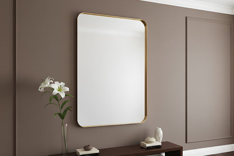 Wall mirror AMSTERDAM 100cm aluminium gold