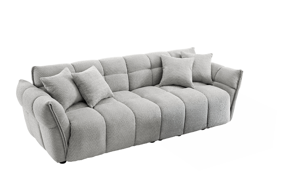 Sofa CLOUD 260cm 3-seater XXL bouclé grey