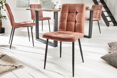 Chair MODENA microfibre vintage brown