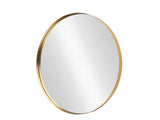 Wall mirror PORTRAIT 75cm round aluminium gold