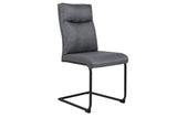 Cantilever chair COMFORT flat woven fabric grey