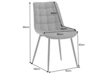 Stuhl ROADSTAR Microfaser dunkelgrau mit schwarzen Metallbeinen