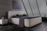 Bed ART DECO 180x200cm bouclé greige w/ storage space