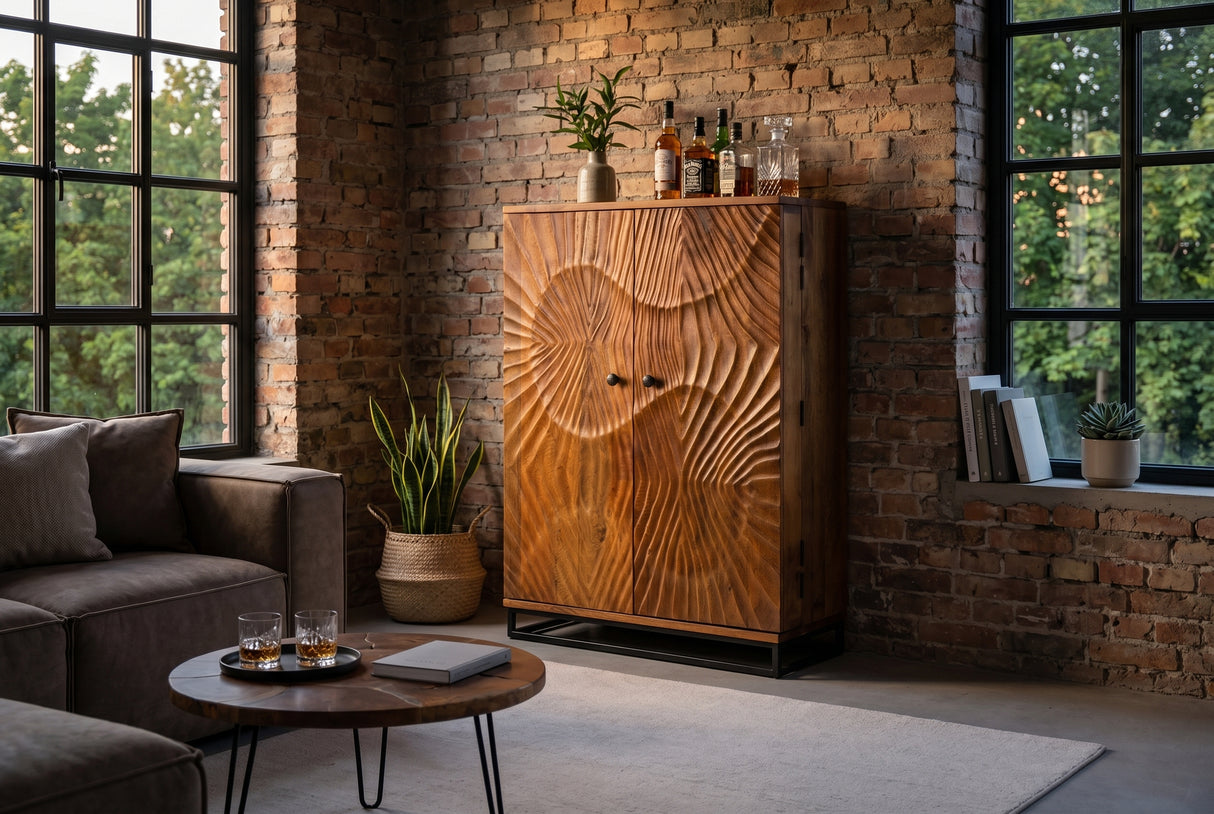 Barschrank SCORPION 140cm mangobraun