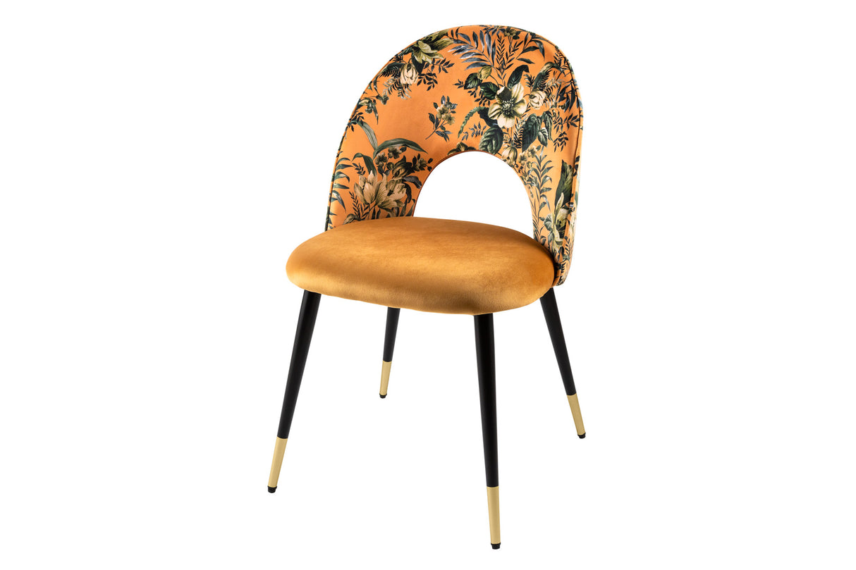 Chair PRÊT-À-PORTER BOUTIQUE velvet yellow w/ golden foot caps