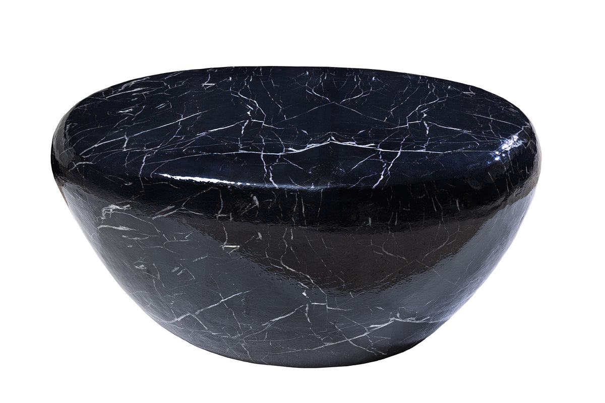 Konferenční stolek STONE 75cm černý mramor
