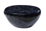 Coffee table STONE 75cm marble look black