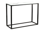 Console ELEGANCE 110cm marble look white black frame