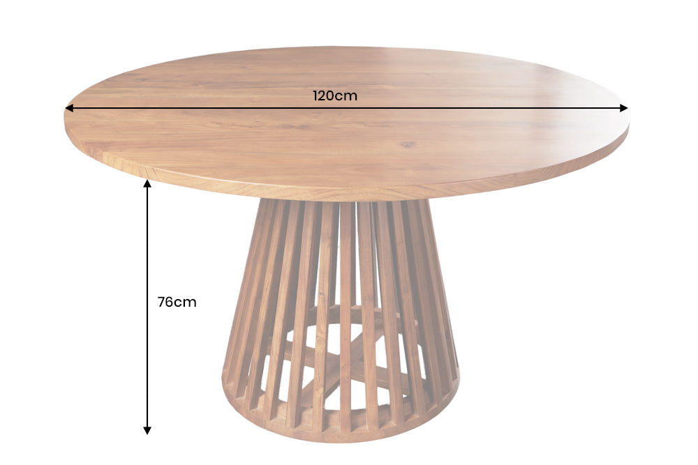 Dining table MAISON JADE Ø 120cm round acacia wood