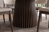 Esstisch VALHALLA WOOD Ø 120cm rund Eichenholz furniert Rauchbraun