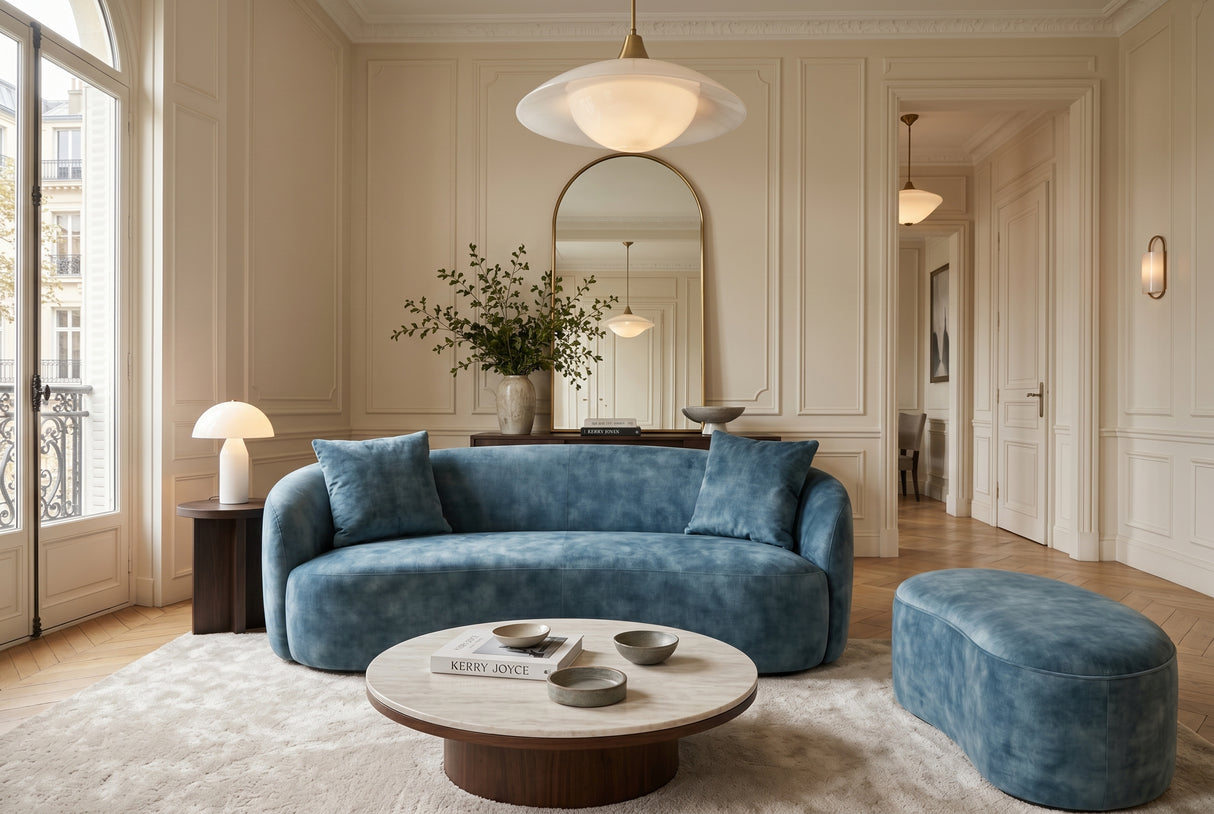 Sofa ELEMENTAL 180cm 2-seater velvet petrol