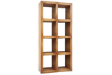Shelf MAKASSAR 180cm 8 open compartments mango wood brown honey finish