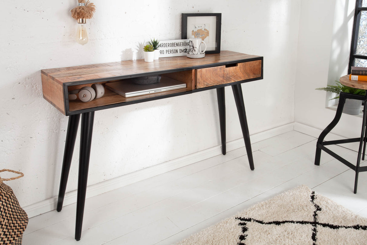 Console INDUSTRIAL 120cm with drawer mango wood