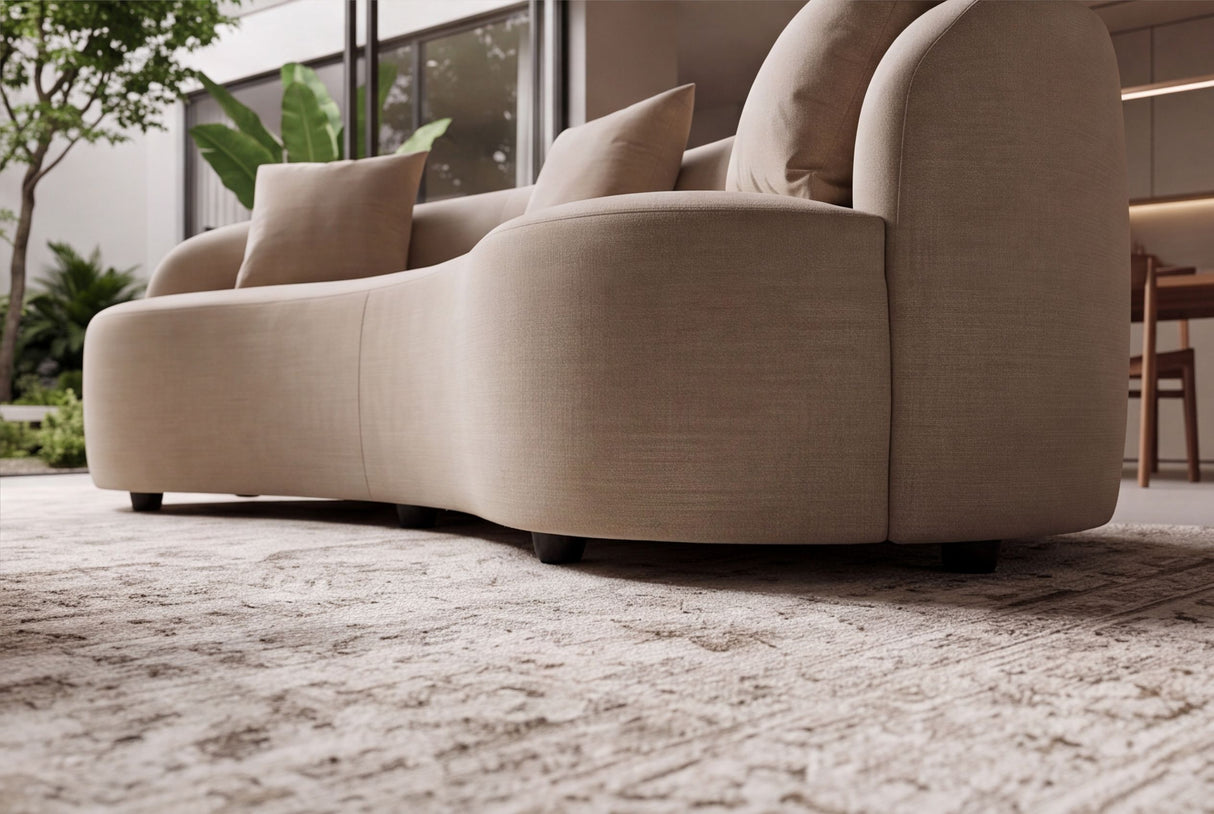 Sofa ATELIER 230cm 3-Sitzer Samt Beige