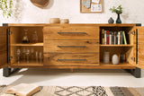 Sideboard THOR 200cm wild oak wood industrial style