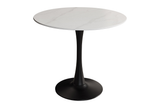 Bistro table LYON 80cm round ceramic white