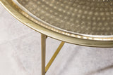 Coffee table ORIENT 65cm brass removable tray