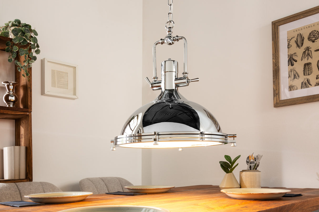 Pendant lamp INDUSTRIAL 40cm chrome