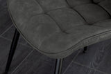 Stuhl ROADSTAR Microfaser dunkelgrau mit schwarzen Metallbeinen