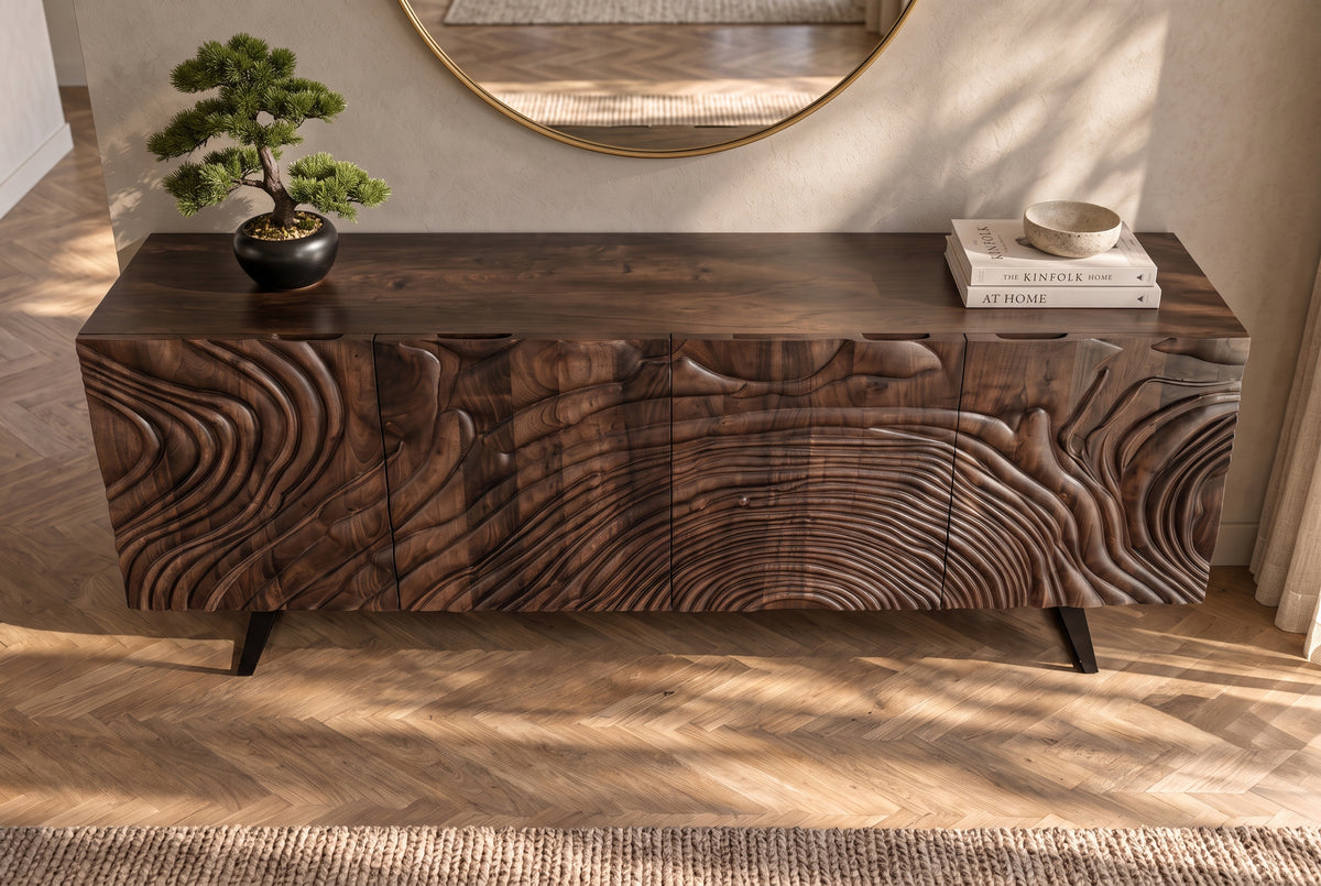 Sideboard FLUID 175cm 3D mango wood brown