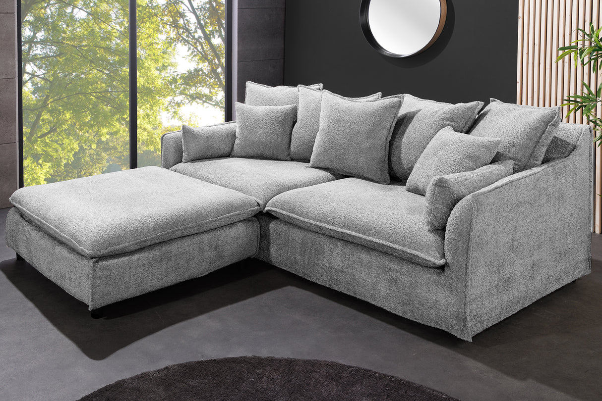 Sofa HEAVEN 200cm removable cover bouclé grey