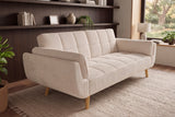 Sofa bed BOUTIQUE 215cm 3-seater cord beige