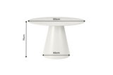 Esstisch VOGUE 120cm rund grau Steinoptik