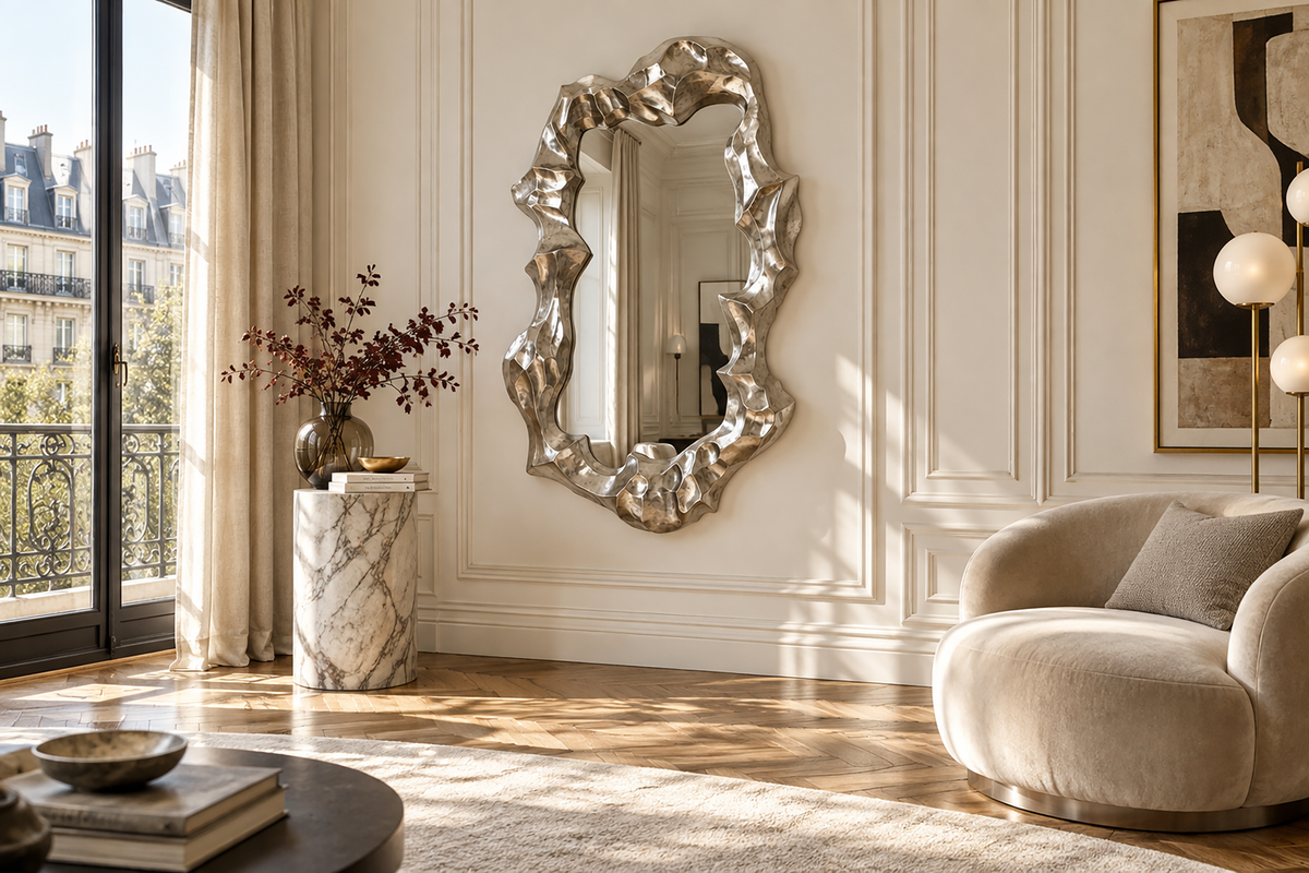 Wall mirror VENETIA 150cm silver