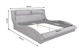 Bed SWING 180x200cm vogue velvet grey