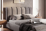 Bed MILANO 180x200cm vogue velour velvet grey