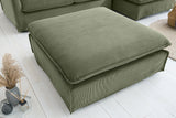 Hocker HEAVEN 100cm, abnehmbarer Bezug, Kordel grün
