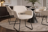 Chair MUSTANG with armrests cord beige