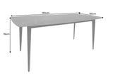 Dining table MILANO 180cm ceramic anthracite marble