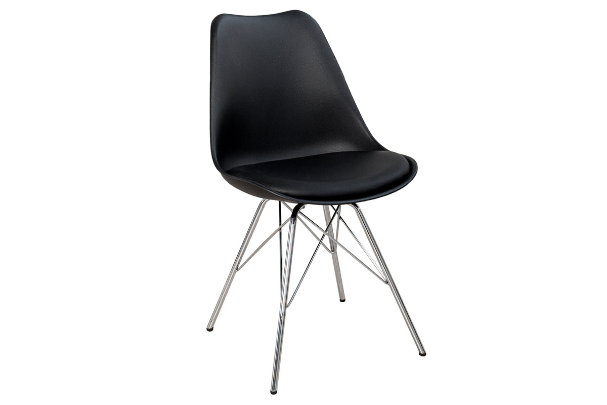 Židle SCANDINAVIA MASTERPIECE retro style black